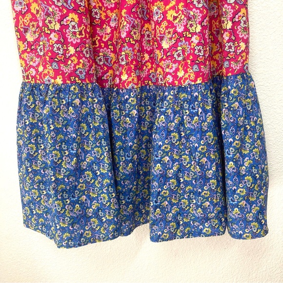 House Of Harlow 1960 Floral Maxi Dress Large Puff Sleeves Cotton Poplin Pink - Picture 11 of 16